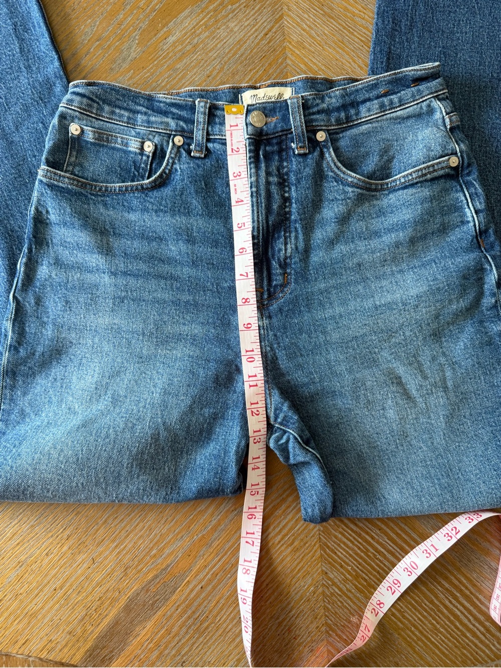 Madewell The ’90s Straight Jeans Size 29 High Rise Medium Wash - Picture 5 of 7